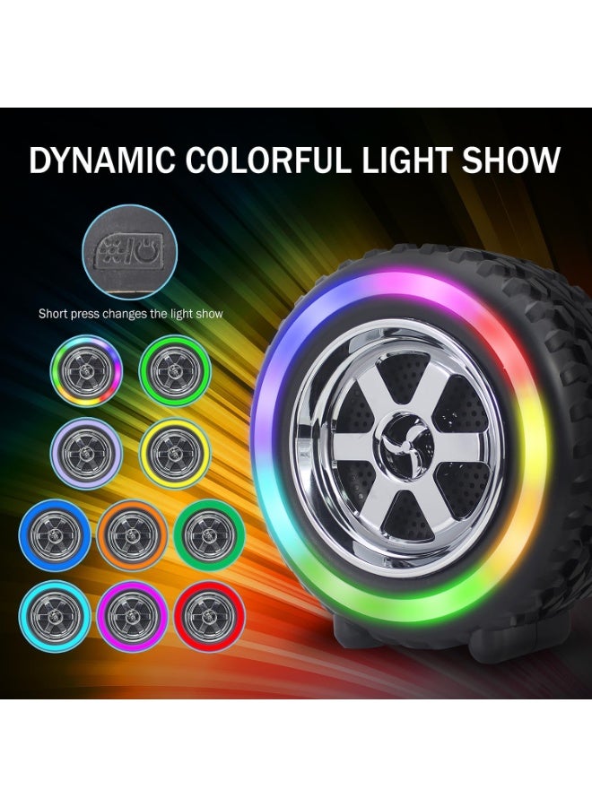【Colorful LED Lights】Portable Bluetooth Speaker, Mini Wireless Soundbox, Supports USB/TF Card Playback, Bluetooth 5.1, Rechargeable, Perfect for Gaming Rooms/Travel - Image 5