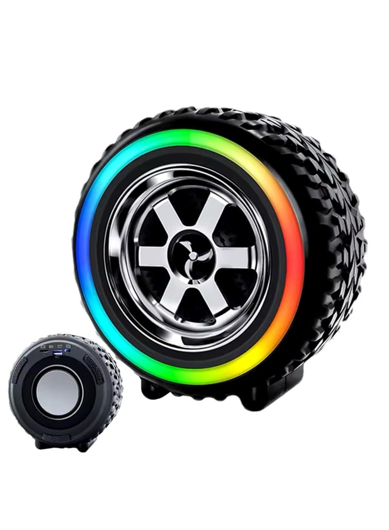 【Colorful LED Lights】Portable Bluetooth Speaker, Mini Wireless Soundbox, Supports USB/TF Card Playback, Bluetooth 5.1, Rechargeable, Perfect for Gaming Rooms/Travel - Image 1