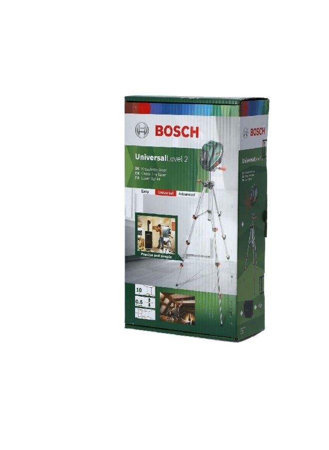 BOSCH - Universal Level 2 Laser Line with Tripod Black and Silver 115 x 64 x 125 mm JE0 603 663 80 - Image 1