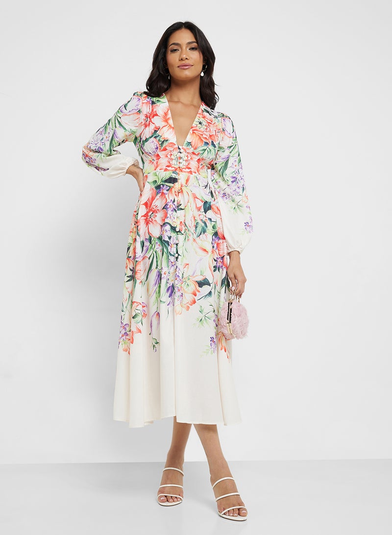 Khizana Floral Print Dress - Image 1