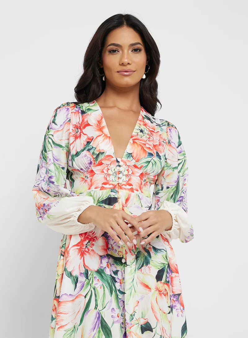 Khizana Floral Print Dress