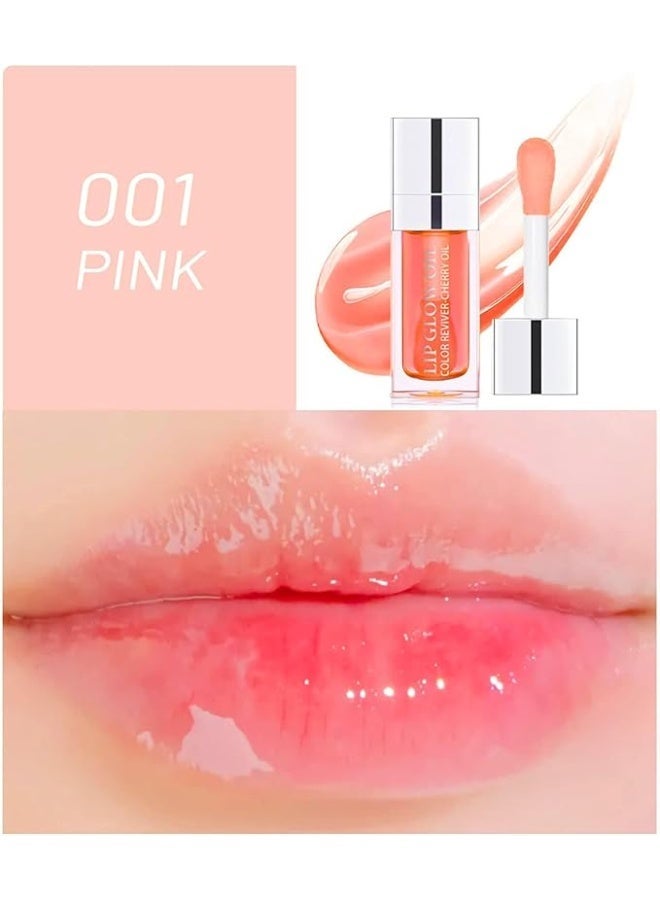 Hydrating Lip Glow Oil - Plumper Gloss, Moisturizing, No-Sticky Transparent, Tinted Balm, Nourishing, Repairing Lightening Lines, Lip Care - Image 2