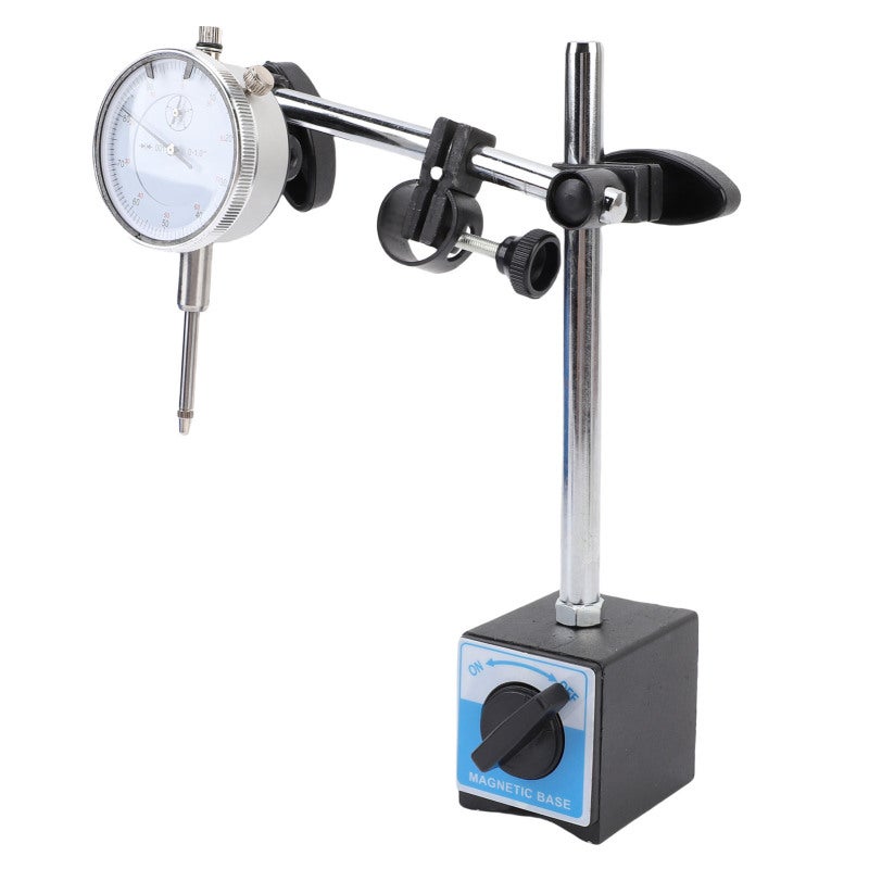 1 Inch Dial Indicator Fine Adjustment Long Arm 0.001 Scale Precision Inspection Set With Magnetic Base - Durable Rustproof for Workshop Lab Machine Tool Measurement - Image 3