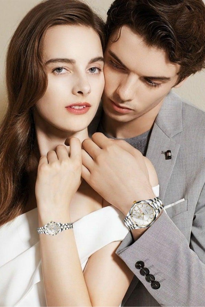 BINBOND Men & Ladies Quartz Watch Luxury Fashion Waterproof Watch Stainless Steel Business Wrist Watch - Image 3