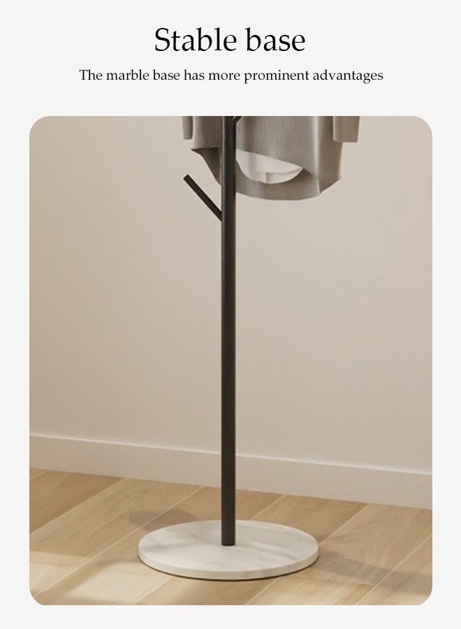 DUNISO Coat Rack，Independent Clothes Hanger，Stand Garment Rack，Clothes Rack with Marble Base for Hanging Clothes, Hats, Bags,Black Tree Like Structure  - Image 5
