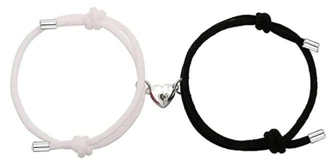 Ant 2-Piece Couples Bracelets for Women Men, Love Heart Bracelets for Couples, Jewelry Bracelet Love Chain - Image 1