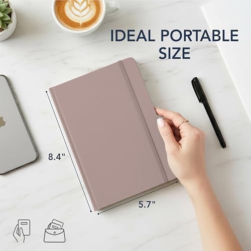 Mr. Pen Mr Pen Dotted Journal Notebook A5 Medium Size 57x84 160 Pages 80 Sheets Fabric Hardcover 100 GSM Thick Paper Bullet Dotted Journal for Planning Tracking - Image 3
