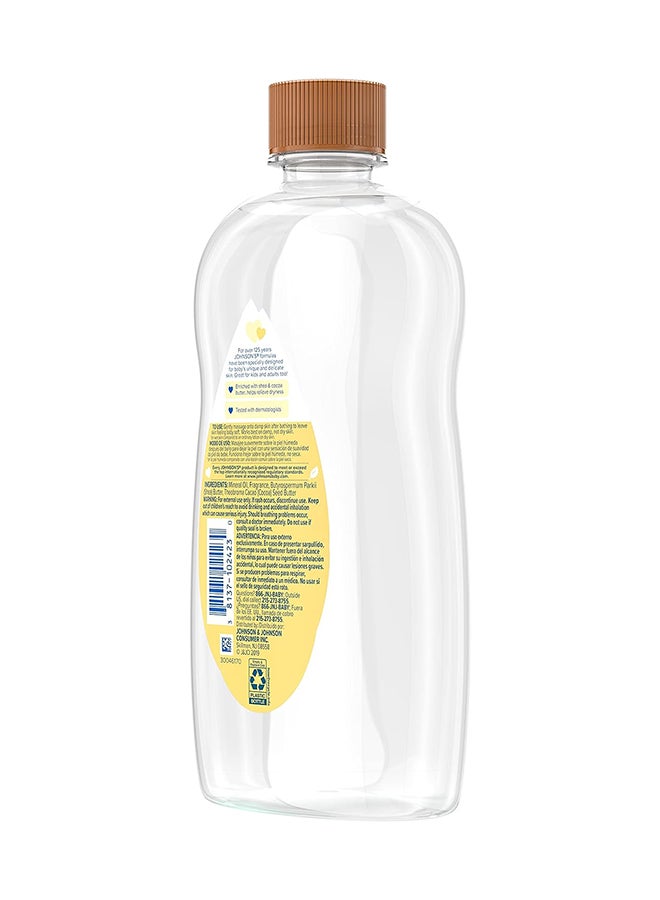 Johnson's Baby Oil, Mineral Enriched With Shea And Cocoa Butter To Prevent Moisture Loss, Hypoallergenic, 20 fl. oz - Image 5
