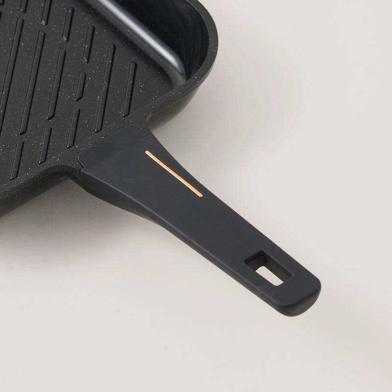 ألبرتو مقلاة شواء ألومنيوم 2.2 لتر، أسود - Image 3