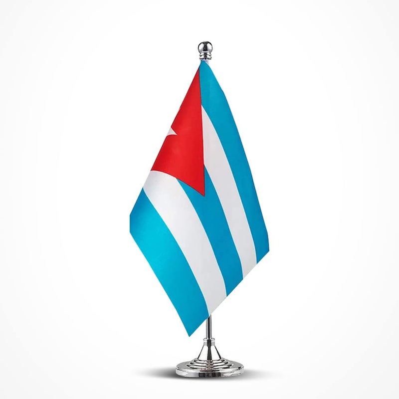 mflagperft Cuba Flag Cuban Table Desk Small Mini Flags Decorations - Image 1