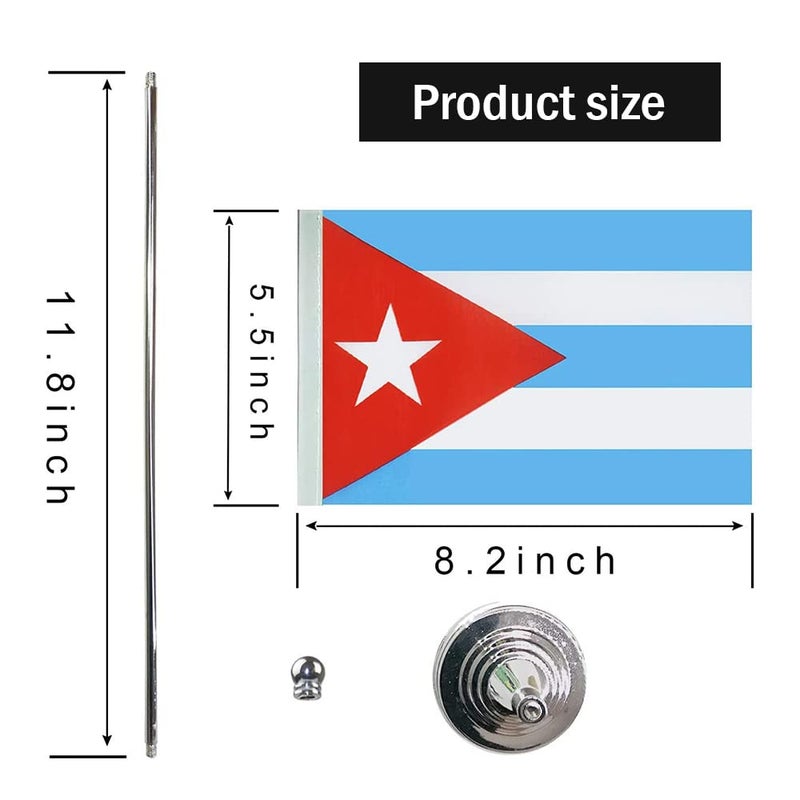 mflagperft Cuba Flag Cuban Table Desk Small Mini Flags Decorations - Image 2
