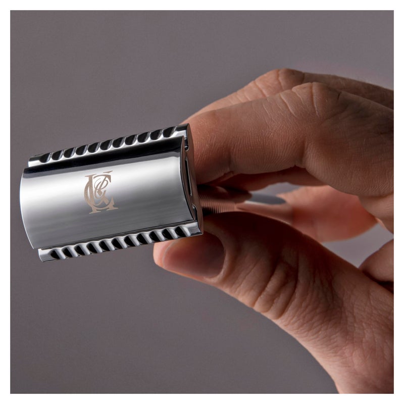 King C. Gillette Double Edge Safety Razor for Men, 5 Platinum Coated Double Edge Razor Blades, Gifts for Men - Image 2