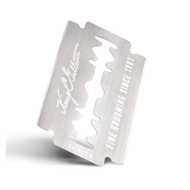 King C. Gillette Double Edge Safety Razor for Men, 5 Platinum Coated Double Edge Razor Blades, Gifts for Men - Image 3