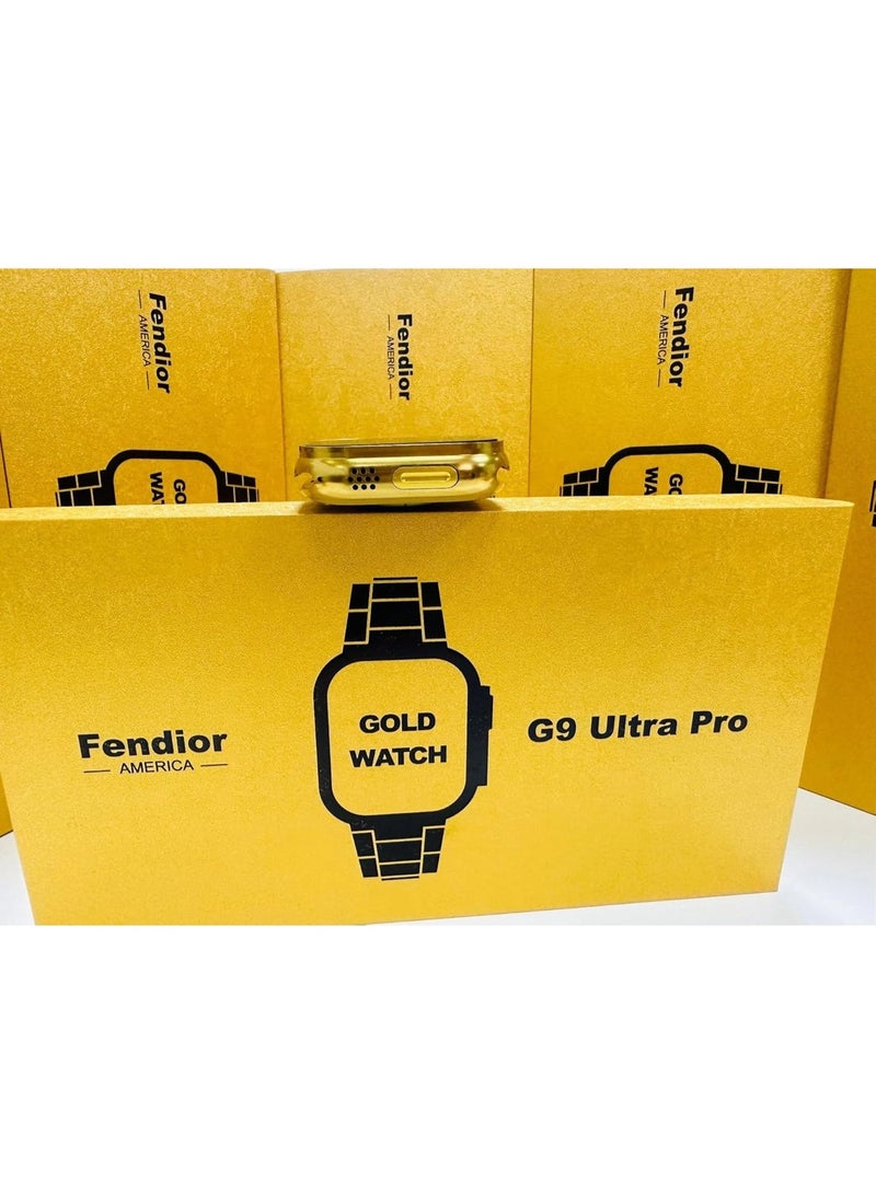 Fendior G9 Ultra Pro Gold Smart Watch Series 8 NFC Bluetooth Call, Fitness Tracker, Wireless Charging, AMOLED Display, Waterproof Men’s Smartwatch with Sports Modes & Health Monitoring – 2023 Edition - Image 4