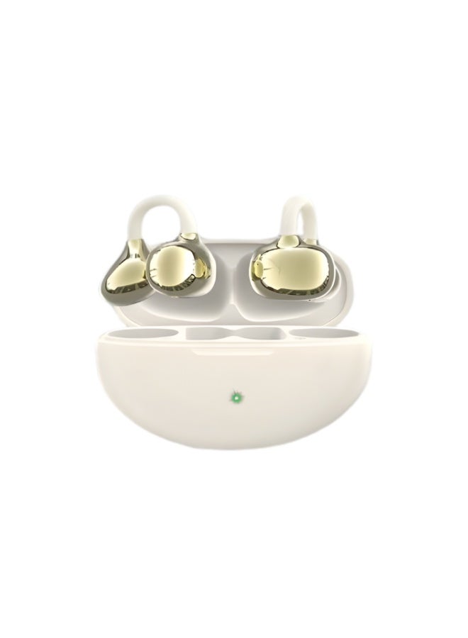CYXG Q107 True Wireless Earbuds with 720° Surround Sound – Bluetooth 5.49 Open-Ear Headphones, Low Latency Gaming, Skin-Friendly Silicone & Type-C Charging - Gold - Image 1