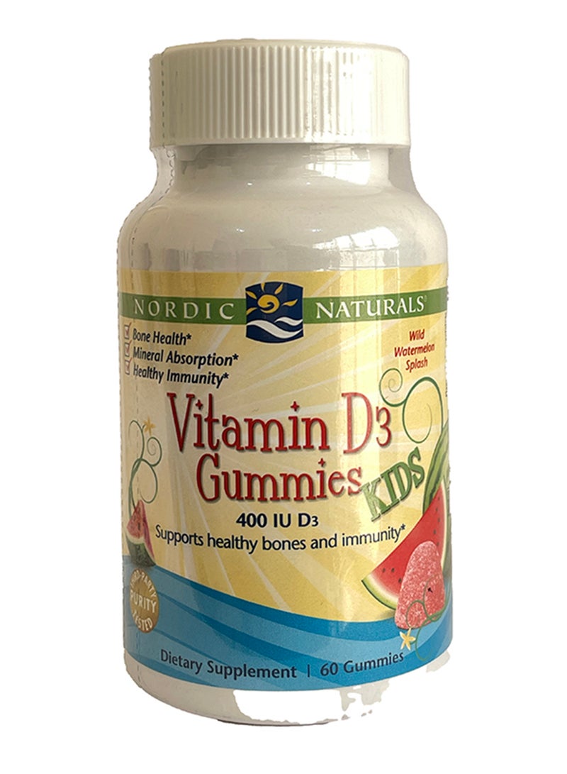 Nordic جواهر فيتامين د3 للأطفال - 60 حبة