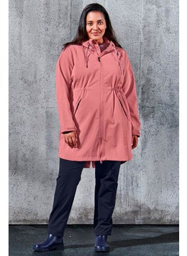 Tchibo Women Regular Fit Solid Softshell Coat, Pink  - Image 1