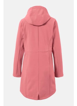 Tchibo Women Regular Fit Solid Softshell Coat, Pink  - Image 3