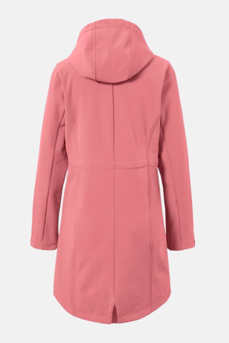Tchibo Women Regular Fit Solid Softshell Coat, Pink - Image 3