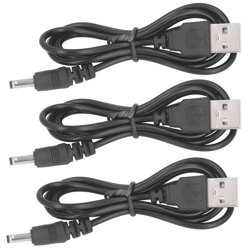 GIFTER 3Pcs USB to DC Power Cord Reliable Charging Cable with 3 5x1 35mm Jack Durable Layer PVC Broad Compatibility for Phones Speakers Routers More - Image 2