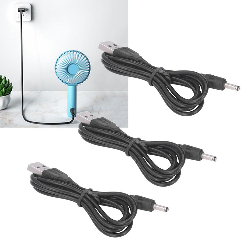 GIFTER 3Pcs USB to DC Power Cord Reliable Charging Cable with 3 5x1 35mm Jack Durable Layer PVC Broad Compatibility for Phones Speakers Routers More - Image 1