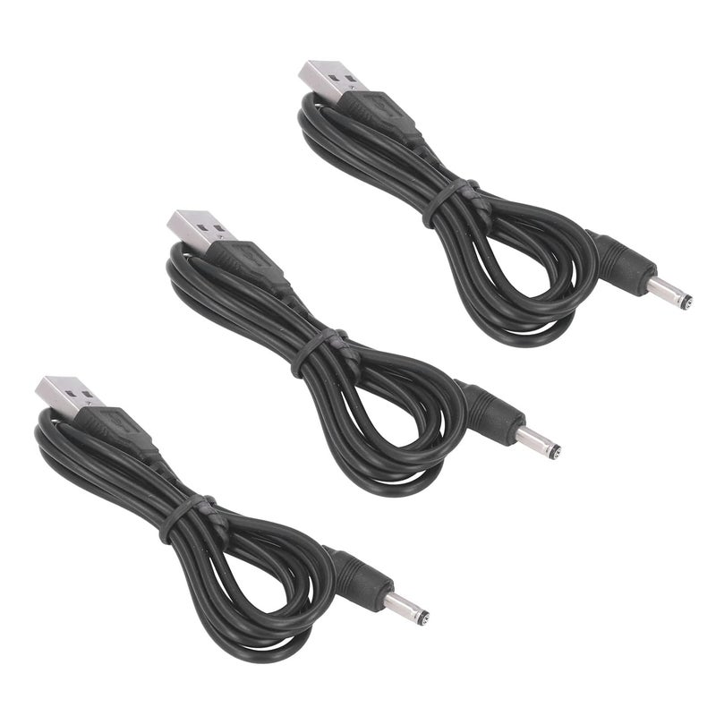 GIFTER 3Pcs USB to DC Power Cord Reliable Charging Cable with 3 5x1 35mm Jack Durable Layer PVC Broad Compatibility for Phones Speakers Routers More - Image 3