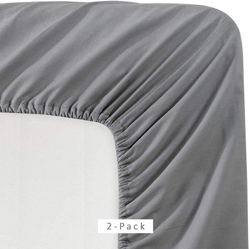 DESTINY CRESCENT BED Jersey Knit Micro Fiber 2 Twin XL Fitted Bed Sheets (2-Pack) Soft & Comfy - Twin XL  15"" Deep Pocket  39"" x 80"" Great for Dorm Room  Hospital and Split King Dual Adjustable Beds (Twin XL  Gray) - Image 4