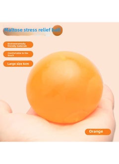 Children's Decompression Maltose Kneading Music Vent Ball Decompression Ball Green Lift Kneading Ball Toy-Color:[large Orange] 1 Pack❤Maltose Pinch Fun (6cm)-Specifications:[collect And Purchase] Enjoy Priority Delivery Privileges