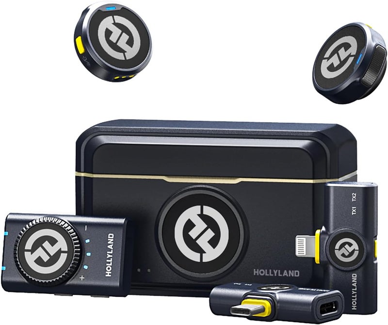 HollyView Hollyland LARK M2 Wireless Microphone (Combo Black(2 TX+3 RX)) - Image 1