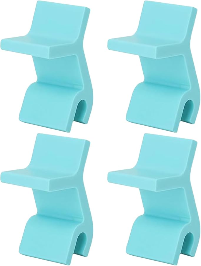 Blue Oven Tray Rack Stand Portable Tip Proof Refrigerator Storage Space Efficient Design - Image 4