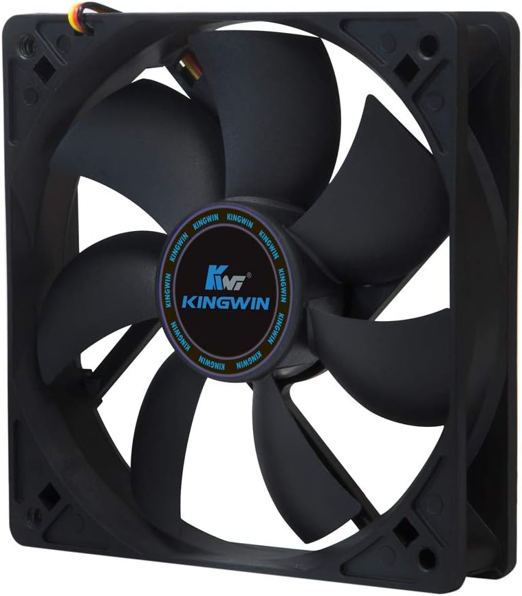 Kingwin 120mm Silent Computer Cooling Fan with Long Life Bearing for Excellent Ventilation - Image 1