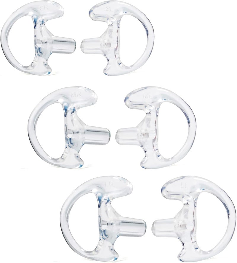 HYS Clear Soft Earmold Replacement Ear Pieces Flexible Open Ear Insert Earbuds for Transparent Air Acoustic Security Radio Surveillance earpiece Headset - Image 5