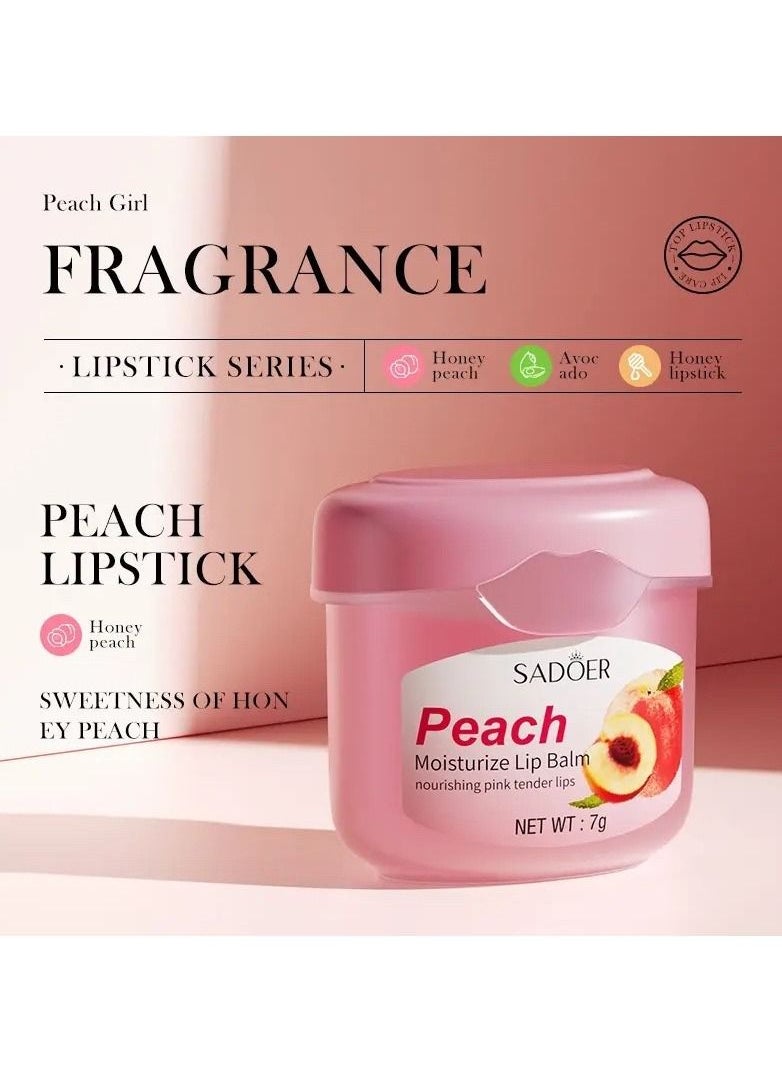 SADOER - Lip moisturizing and glossing set consisting of 3 pieces with extracts (avocado _ peach _ honey) - Image 1