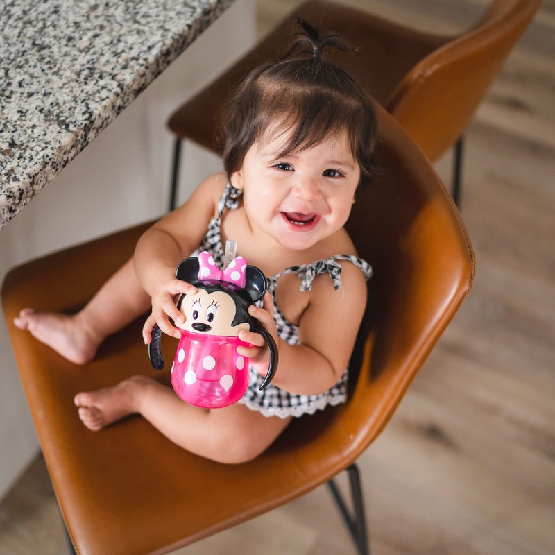 The First Years Disney Minnie Mouse Trainer Straw Cup - Disney Toddler Cups with Straw - 9 Months and Up - 7 Oz - Image 5
