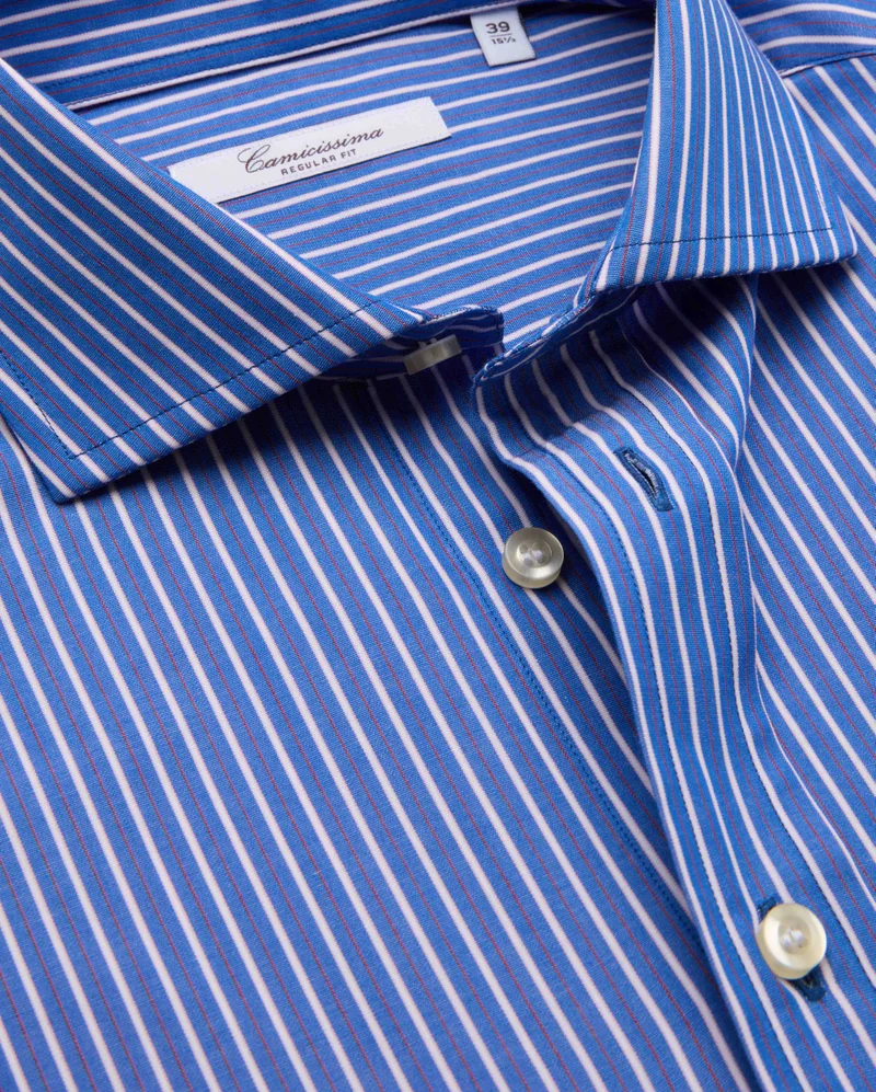 كاميتشسما Striped Poplin Shirt
