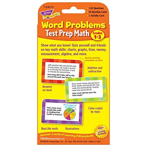 Trend Enterprises Test Prep Math Word Problems (Grades 1-3)Challenge Cards® - Image 4