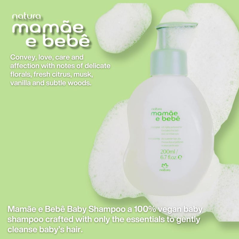 natura  Mame e Beb Shampoo Refill  100 Vegan  Safe  Gentle Formula  984 Natural Origin  All Skin Types  Cruelty Free  Brazilian Baby Beauty  Baby Essentials  67 fl oz 200ml - Image 2