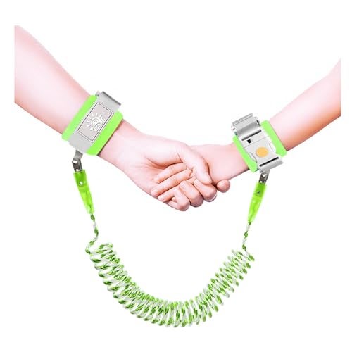 WSZCML Anti Lost Wrist Link,Toddler Harness Walking Leash with Induction Lock,Reflective Child Wrist Leashes for Baby,6.56ft Kids Leash for Supermarket Mall Airport Amusement Park Zoo Travel（Green） - Image 1