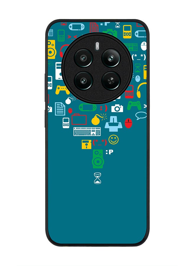 Stylizedd Rugged Black edge case for Realme 12 Plus 5G / Realme 12 4G, Slim fit Soft Case Flexible Anti Drop TPU Gel Thin Cover -  Convergence (Green) - Image 1