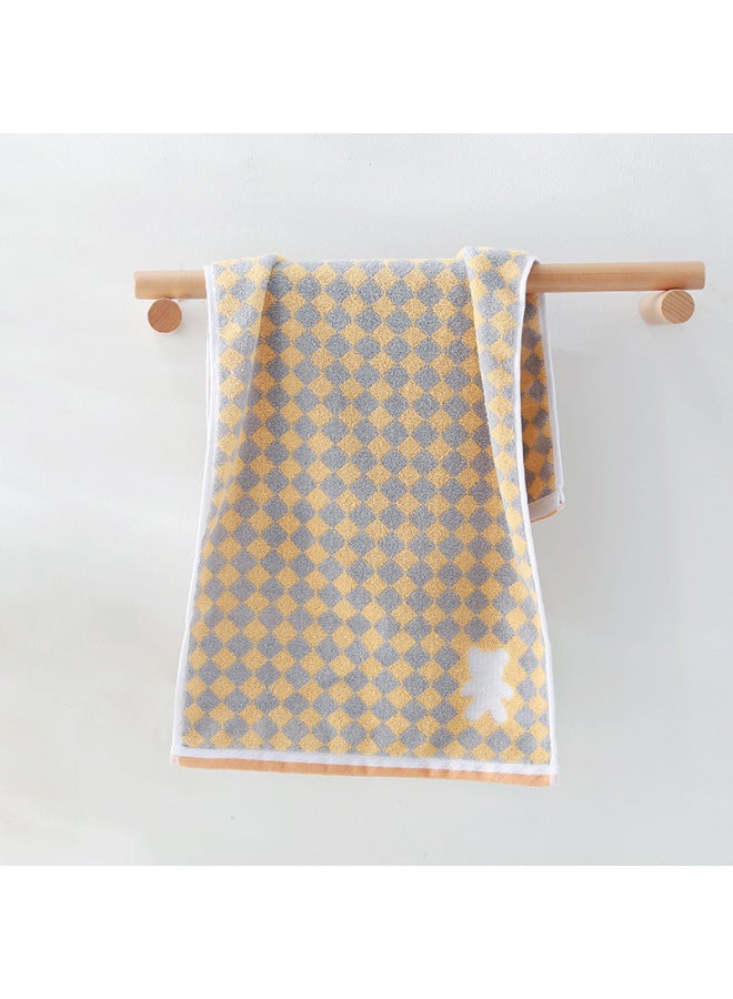 Towel Cotton Yarn-dyed Jacquard Household Thickened Couple Face Wash Absorbent Return Cotton Towel
