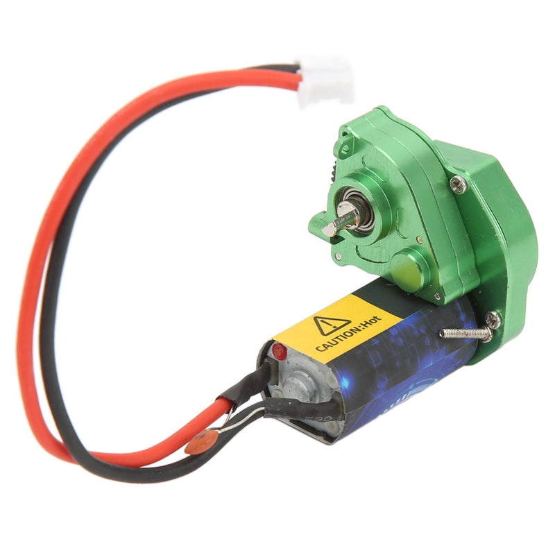 Hobbyfans Transmission Case Gear Box with 66T Brushed Motor Aluminum Alloy RC Parts for Axial SCX24 1/24 RC Car Green - Image 4