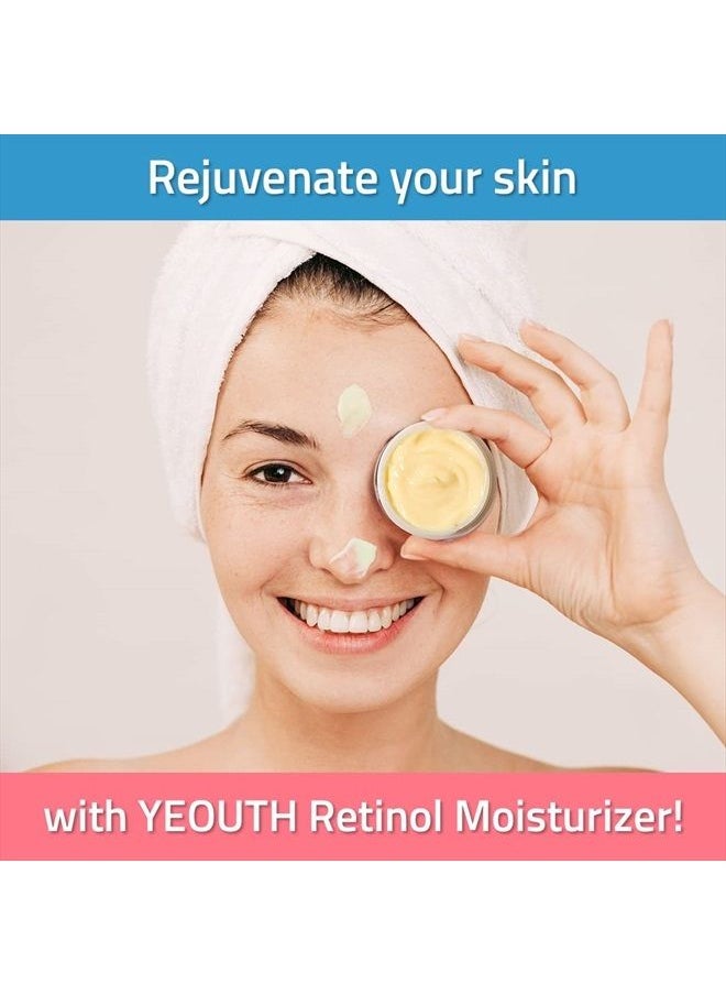 Yeouth - Retinol Face Moisturizer with Hyaluronic Acid, Moisturizer Face Cream for Wrinkle & Dark Spot, Night Cream Moisturizer Face Care, Anti Aging Facial Skin Care Products for Women & Men - Image 1