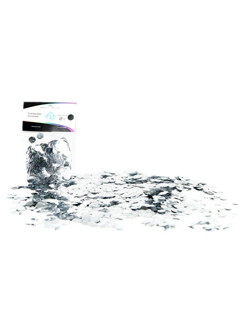 Confetti Silver Plastic 1cm 15g