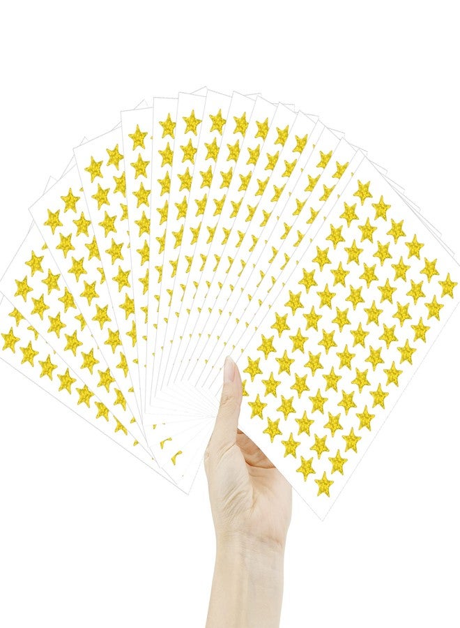 BOEIAC 1800 PCS Gold Star Stickers, 30 Sheets Holographic Gold Star Sticker for Kids Reward, Foil Stars Stickers, Small Mini Stars Sticker for School Planner, Behavior Chart, Classroom Teacher Supplies - Image 1