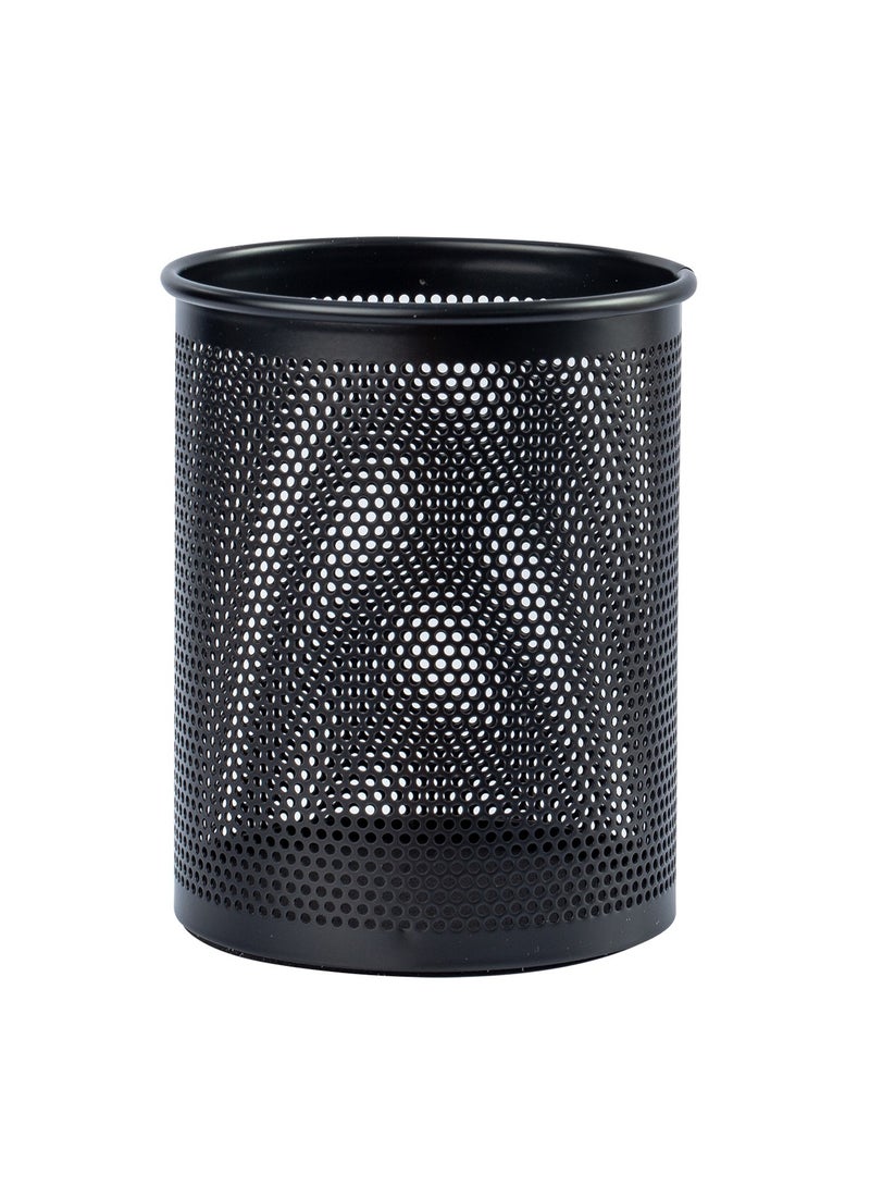 Deli Metal Mesh Round Pen Holder Black - Image 2