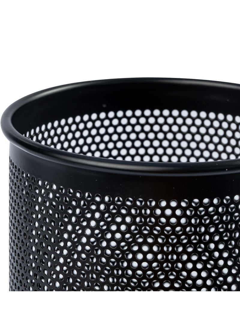 Deli Metal Mesh Round Pen Holder Black - Image 4