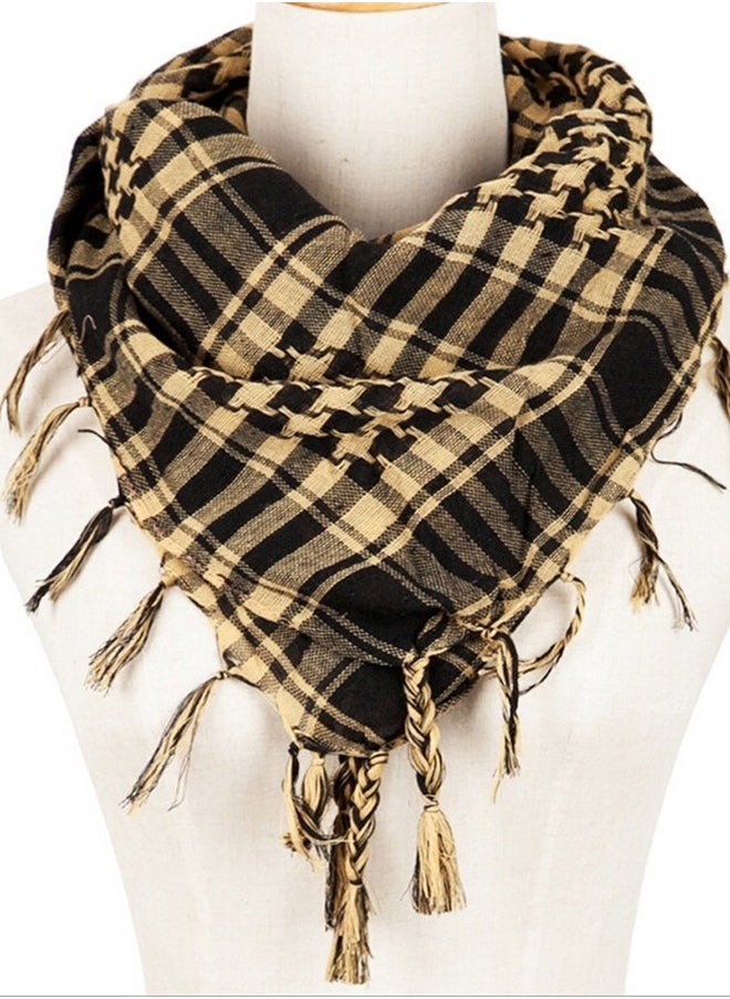 Occuwzz - Polyester scarf windproof and sandproof soft and fashionable plaid square scarf outdoor camping headscarf suitable for men and women for hiking and backpacking - Image 1