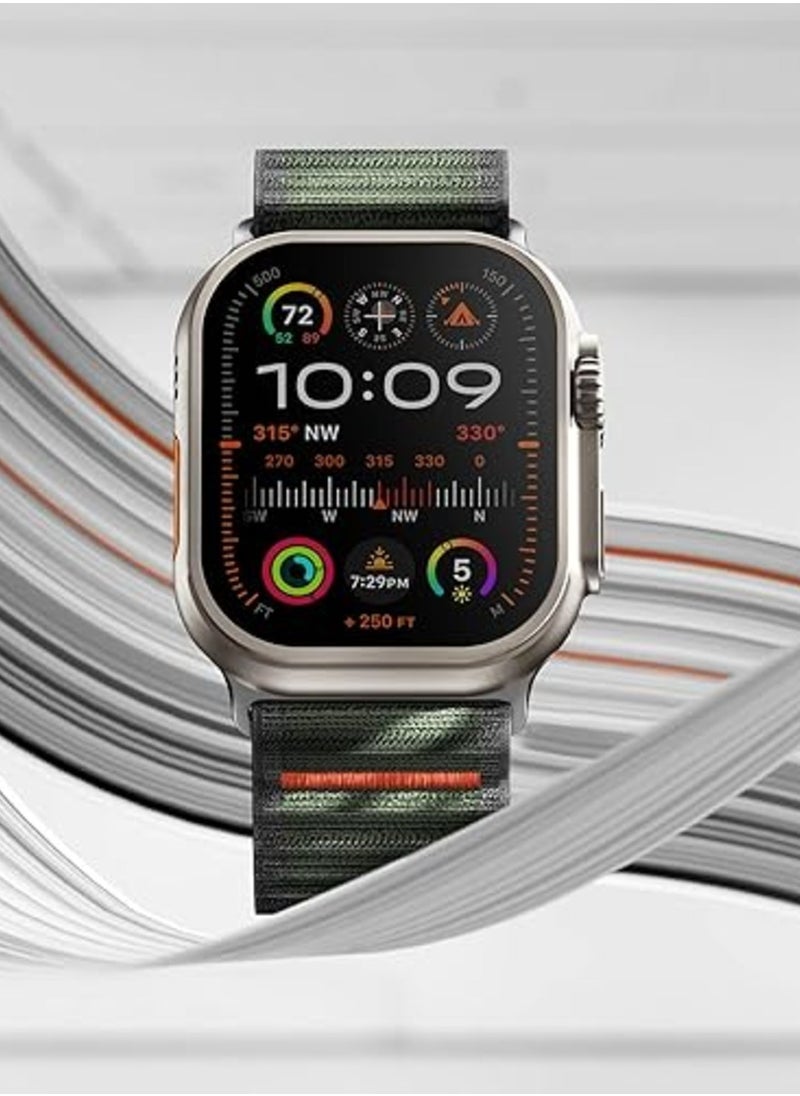 TEMPO Durable Sport Band Compatible with Apple Watch Ultra 2/1 Ultra 49mm 46mm 45mm 44mm 42mm for Men Women, Stretchy Nylon Loop Adjustable Strap with S-Hook for iWatch Series 10 9 8 7 6 5 4 3 2 1 SE  - Image 4