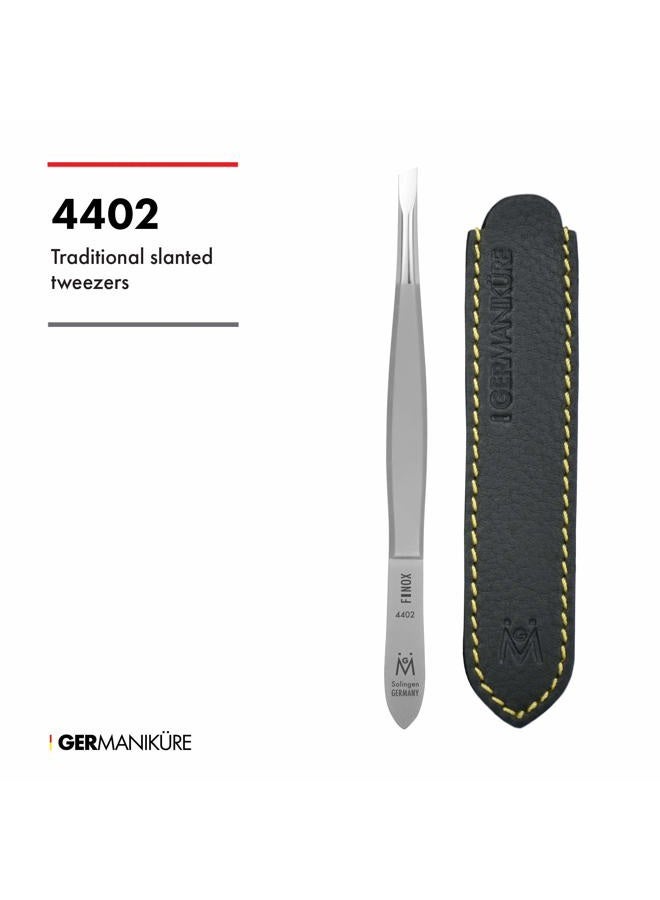 GERmanikure GERMANIKURE Slanted Tweezers in Leather Case - Made in Solingen Germany - Image 2