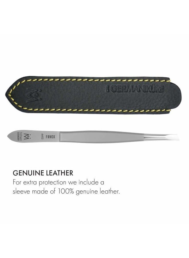 GERmanikure GERMANIKURE Slanted Tweezers in Leather Case - Made in Solingen Germany - Image 5